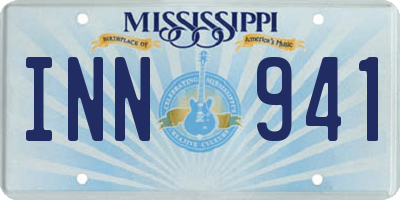 MS license plate INN941