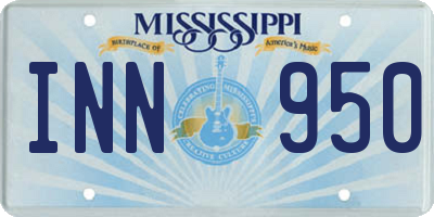 MS license plate INN950