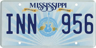 MS license plate INN956