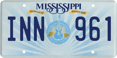 MS license plate INN961