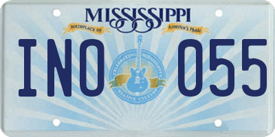 MS license plate INO055