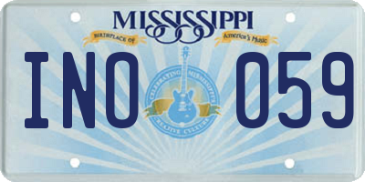 MS license plate INO059