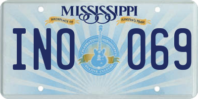 MS license plate INO069