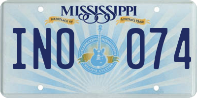 MS license plate INO074