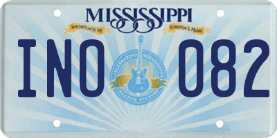 MS license plate INO082