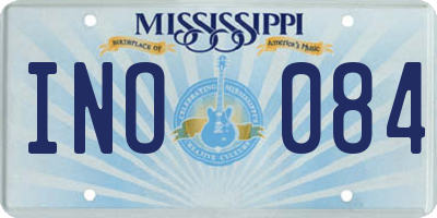 MS license plate INO084