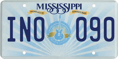 MS license plate INO090