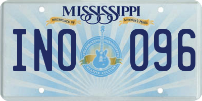 MS license plate INO096