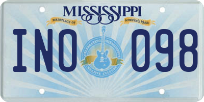 MS license plate INO098