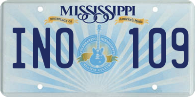 MS license plate INO109