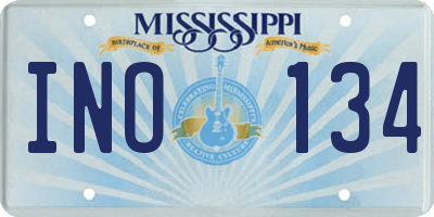 MS license plate INO134