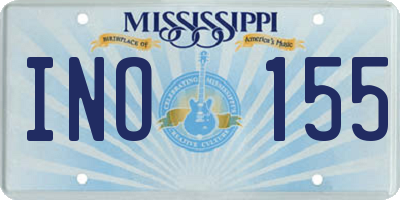 MS license plate INO155