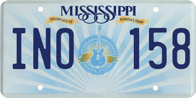 MS license plate INO158