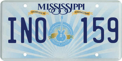 MS license plate INO159