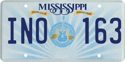 MS license plate INO163