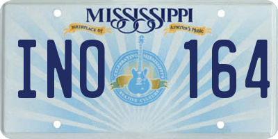 MS license plate INO164