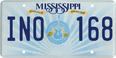 MS license plate INO168
