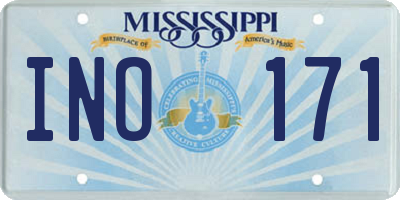 MS license plate INO171