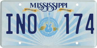 MS license plate INO174