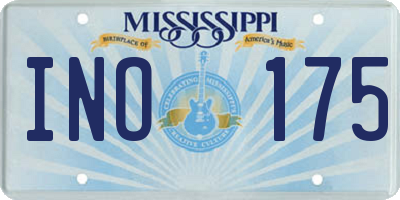 MS license plate INO175