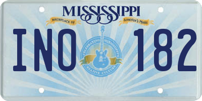 MS license plate INO182