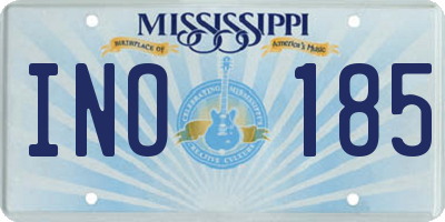 MS license plate INO185