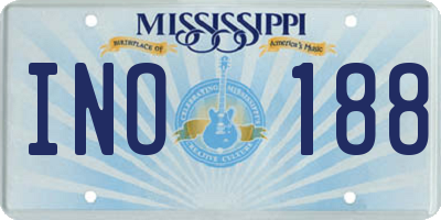 MS license plate INO188