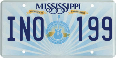 MS license plate INO199