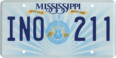 MS license plate INO211