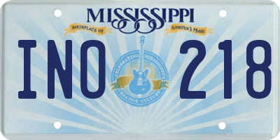 MS license plate INO218