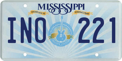 MS license plate INO221