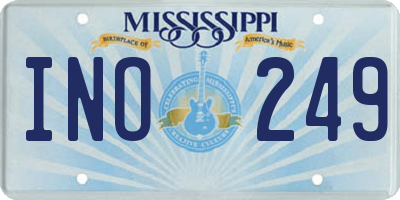 MS license plate INO249