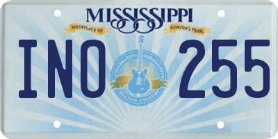 MS license plate INO255