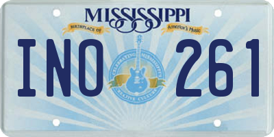 MS license plate INO261