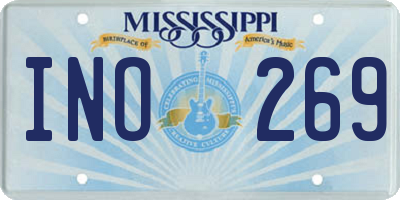MS license plate INO269