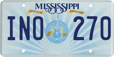 MS license plate INO270