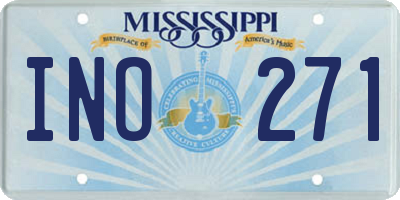 MS license plate INO271