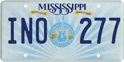 MS license plate INO277