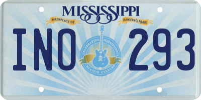 MS license plate INO293