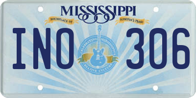 MS license plate INO306