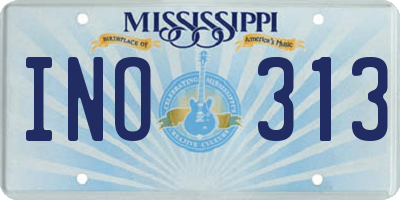 MS license plate INO313
