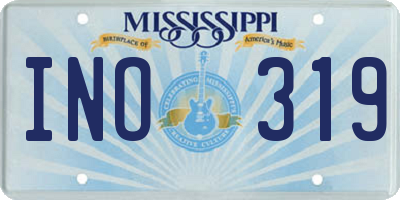 MS license plate INO319