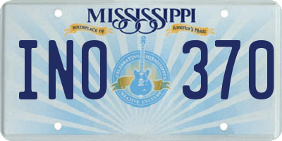 MS license plate INO370