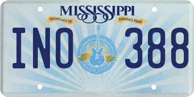 MS license plate INO388
