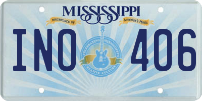 MS license plate INO406