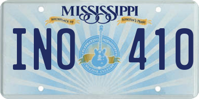 MS license plate INO410
