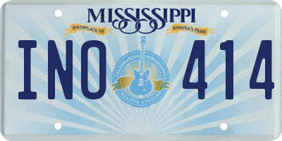 MS license plate INO414