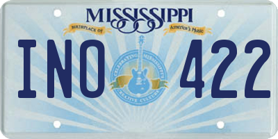 MS license plate INO422