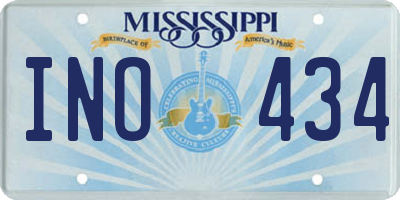 MS license plate INO434