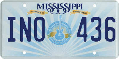 MS license plate INO436